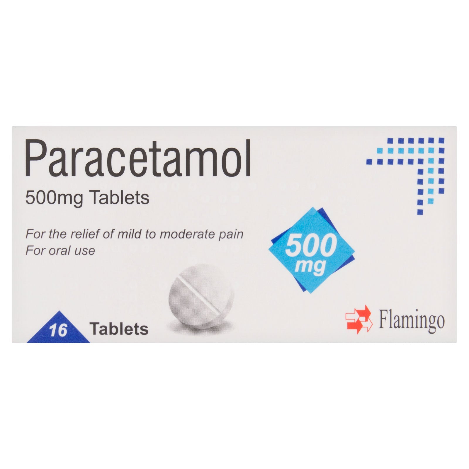 Flamingo Paracetamol 500mg 16 Tablets | High Quality Health & Wellbeing Product Online - Product Image Flamingo Paracetamol 500mg 16 Tablets | High Quality Health & Wellbeing Product Online - Product Image